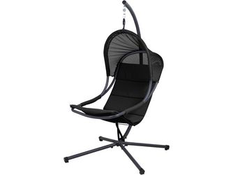 LAGOMA Hängesessel, Black inklusive Kissen