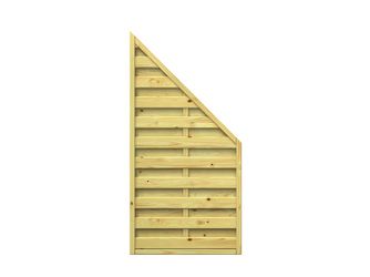 Sichtschutzzaun Holz natur "LETTLAND" Anschluss Sichtschutzzaun Holz natur "LETTLAND" Anschluss