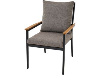 LIGURIA Comfort Plus Sessel matt anthrazit/taupe Gest. Alu seidengrau