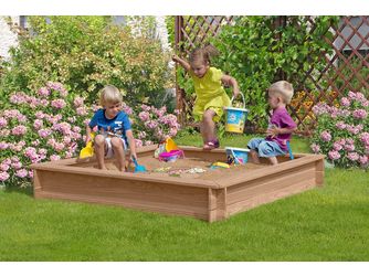 LOTTA Sandkasten, europäische Lärche 150x150x25cm