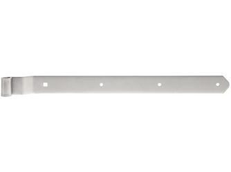 Ladenband, gekröpft, Abschluss abgerundet, Edelstahl, LxB 500x40mm, Rolle Ø13mm Ladenband, gekröpft, Abschluss abgerundet, Edelstahl, LxB 500x40mm, Rolle Ø13mm