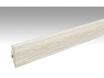 Laminatfolien-ummantelte Profile Fußleiste Profil 3 PK 2380x60x20mm 6867 Esche arcticweiß Laminatfolien-ummantelte Profile Fußleiste Profil 3 PK 2380x60x20mm 6867 Esche arcticweiß