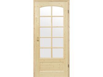 Zimmertür Lack Fichte 2FB Gotik weiß LA-10G Massivholz