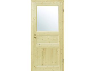 Zimmertür Lack Fichte 3F Klar 1/3 LA-1G Klar Massivholz