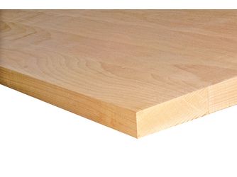 Leimholzplatte Buche gedämpft B/C, keilgezinkte Lamellen
