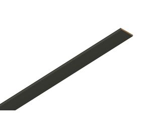 Leiste GAL 25 Uni mattschwarz CC402 2400x25x2mm