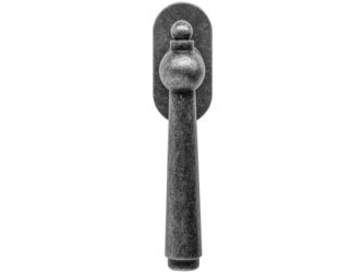 Leogang Fenstergriff 7x40mm, Schwarz patiniert, 90° Rastermechanik, Stütznocken Ø10mm