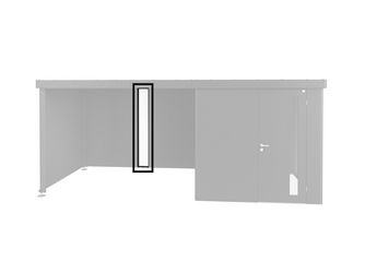 Lichtpaneel für Seitendach zu Gerätehaus Neo dunkelgrau- metallic 318x2000x42mm