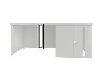 Lichtpaneel für Seitendach zu Gerätehaus Neo quarzgrau- metallic 318x2000x42mm