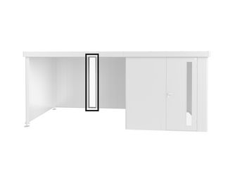 Lichtpaneel für Seitendach zu Gerätehaus Neo silber- metallic 318x2000x42mm