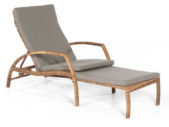 Liegesessel Mauritius PE Kunststoffgefl natura-antik Aluminiumgestell 1 Sitzer