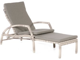 Liegesessel Mauritius PE Kunststoffgefl white-coral Aluminiumgestell 1 Sitzer