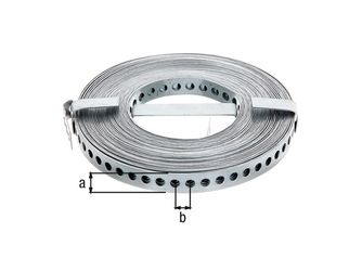 Lochband, sendzimirverzinkt, Breite 12mm, Länge 10 m Lochband, sendzimirverzinkt, Breite 12mm, Länge 10 m