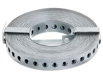 Lochband, sendzimirverzinkt, Breite 17mm, Länge 10 m Lochband, sendzimirverzinkt, Breite 17mm, Länge 10 m