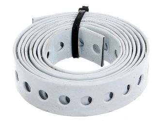 Lochband, verzinkt, weiß kstbesch., Breite 17mm, Länge 1,5 m Lochband, verzinkt, weiß kstbesch., Breite 17mm, Länge 1,5 m