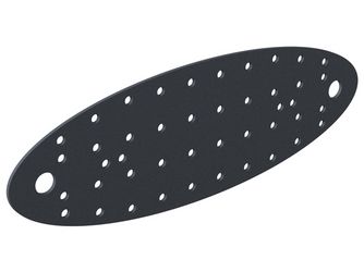 Lochplatte Ovado, verz., graphitgrau beschichtet, 240x80mm Lochplatte Ovado, verz., graphitgrau beschichtet, 240x80mm