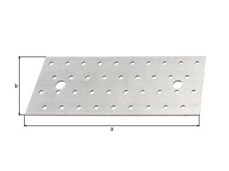 Lochplatte, sendzimirverzinkt, LxB 200x80 mm, verpackt à 25 St. Lochplatte, sendzimirverzinkt, LxB 200x80 mm, verpackt à 25 St.