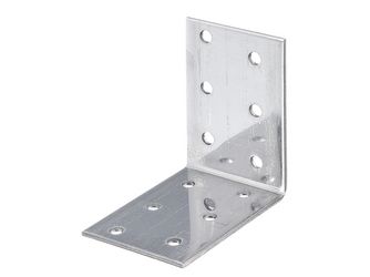 Lochplattenwinkel, Edelstahl, TxHxB 60x60x40mm Lochplattenwinkel, Edelstahl, TxHxB 60x60x40mm