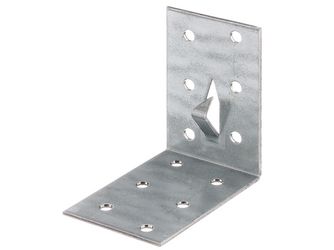 Lochplattenwinkel, Fixierkralle z.Einschlagen, sendzimirverzinkt, TxHxB 60x60x40mm Lochplattenwinkel, Fixierkralle z.Einschlagen, sendzimirverzinkt, TxHxB 60x60x40mm