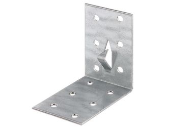 Lochplattenwinkel, Fixierkralle z.Einschlagen, sendzimirverzinkt, TxHxB 60x60x40mm Lochplattenwinkel, Fixierkralle z.Einschlagen, sendzimirverzinkt, TxHxB 60x60x40mm