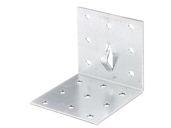 Lochplattenwinkel, Fixierkralle z.Einschlagen, sendzimirverzinkt, TxHxB 60x60x60mm Lochplattenwinkel, Fixierkralle z.Einschlagen, sendzimirverzinkt, TxHxB 60x60x60mm