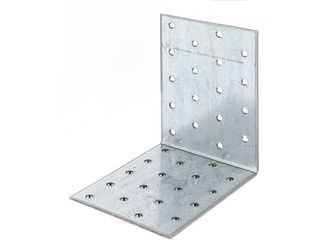 Lochplattenwinkel, sendzimirverzinkt, TxHxB 100x100x80mm