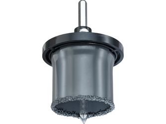 Lochsäge hartmetallbestreut, mit Trägerteller und Zentrierbohrer, ø 68mm