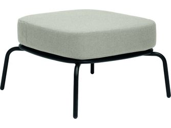 Lounge-Hocker Odea Aluminium schwarz matt Kissen Outdoorstoff cream Lounge-Hocker Odea Aluminium schwarz matt Kissen Outdoorstoff cream