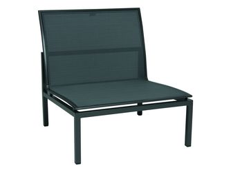 Lounge-Mittelelement Skelby Aluminium anthrazit mit Bezug Textilen karbon Lounge-Mittelelement Skelby Aluminium anthrazit mit Bezug Textilen karbon