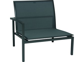 Lounge-Seitenelement Skelby Aluminium anthrazit mit Bezug Textilen karbon / Armlehne rechts Lounge-Seitenelement Skelby Aluminium anthrazit mit Bezug Textilen karbon / Armlehne rechts
