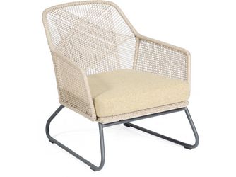Lounge-Sessel Couture PE-Kunststoffgefl White-Shell Alu Anthrazit 1 Sitzer