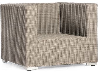 Lounge-Sessel Residence PE-Kunststoffgefl Stone-Grey Aluminiumgestell 1 Sitzer