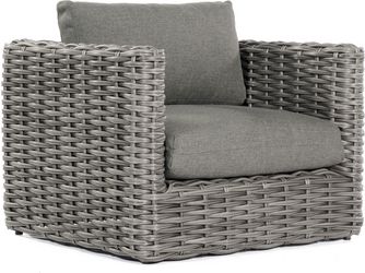 Lounge-Sessel Sands PE-Kunststoffgefl Charcoal / Polypropylen grau Alu 1 Sitzer