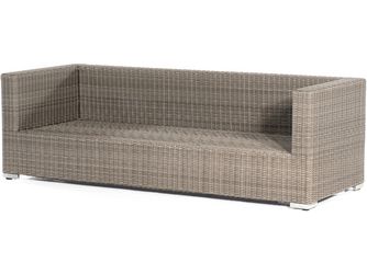 Lounge-Sofa Residence PE-Kunststoffgefl Stone-Grey Aluminiumgestell 3-Sitzer