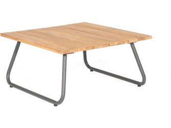 Lounge-Tisch Woodland Teak Alu-anthrazith 90x90 cm