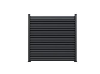 Sichtschutzzaun Aluminium Anthrazit DB 703 "Lumino Rhombus"