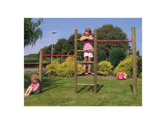 MAIK-Kletterreck B 260xH 200cm kdi-grün Rundhölzer Ø10cm Leiter 60x250cm