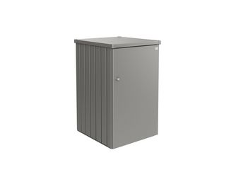 Mülltonnenbox Alex Var. 2 Seitenwände quarzgrau- metallic, Tür und Dach in quarzgrau- metallic 800x880x1290mm