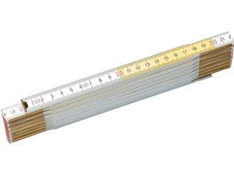 Maßstab Holz Weiß 2m/17mm 24,5x4,2x1,2cm