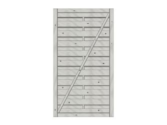 Tor Sichtschutzzaun Fichte geriffelt Grau "Madras"