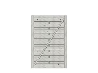 Tor Sichtschutzzaun Fichte geriffelt Grau "Madras"