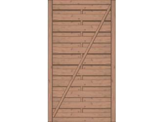 Tor Sichtschutzzaun Fichte geriffelt Hellbraun "Madras"