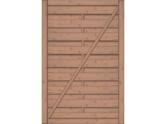 Tor Sichtschutzzaun Fichte geriffelt Hellbraun "Madras"