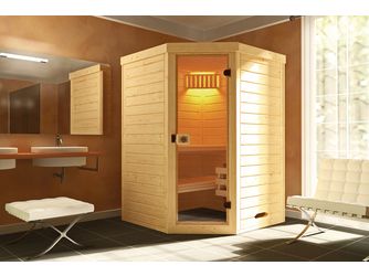 Massivholz-Elementsauna 38mm LAUKKALA 1 GTOS 4, 5, Leuchte
