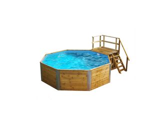 Massivholzpool 593 B Gr.2, Sparsetinkl. Sandfilteranlage und Technikraum