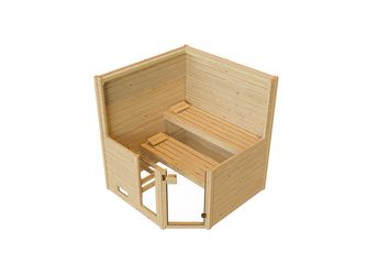 Massivholzsauna 38mm VALIDA Eck 1 .8 GT