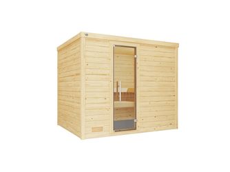 Massivholzsauna BERGEN 3 GT, Kompakt 9.0
