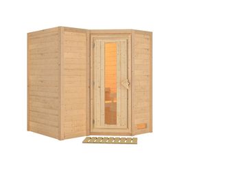 Massivholzsauna Sahib 1 mit isolierter Holztür 1930x1840x2090mm