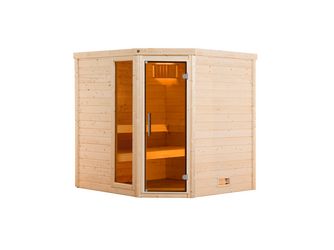 Massivholzsauna TURKU 2 GTF, OS 9.0