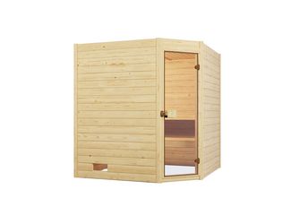Massivholzsauna VALIDA Eck 2 GT, Bio S 7, 5